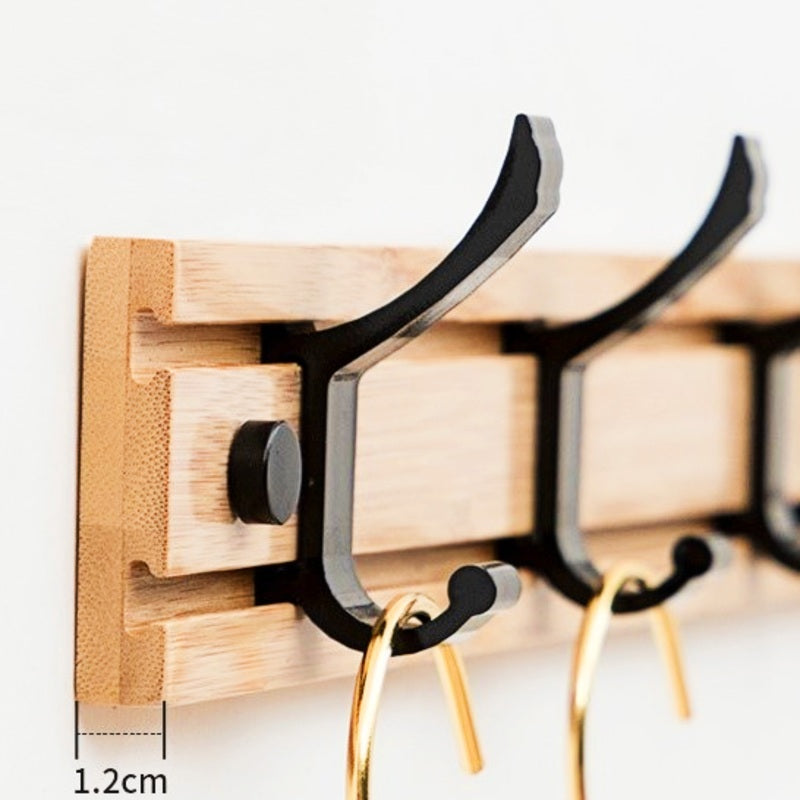 Chêne Porte Manteau Mural Bois