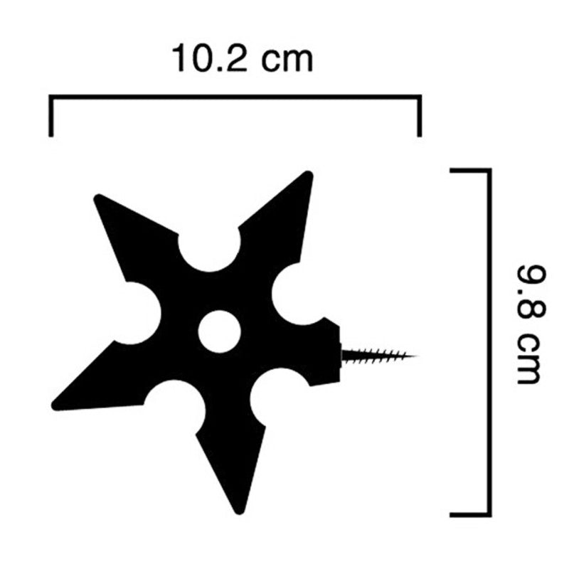 Crochet métal original ninja en forme d'étoile
