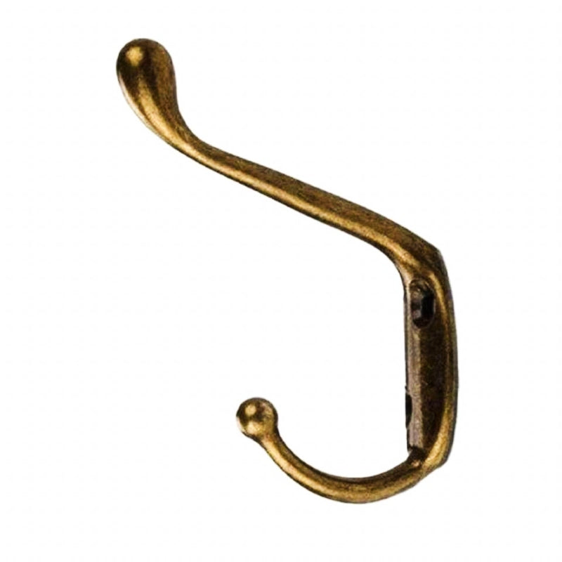 Crochet mural porte-serviettes or vieilli