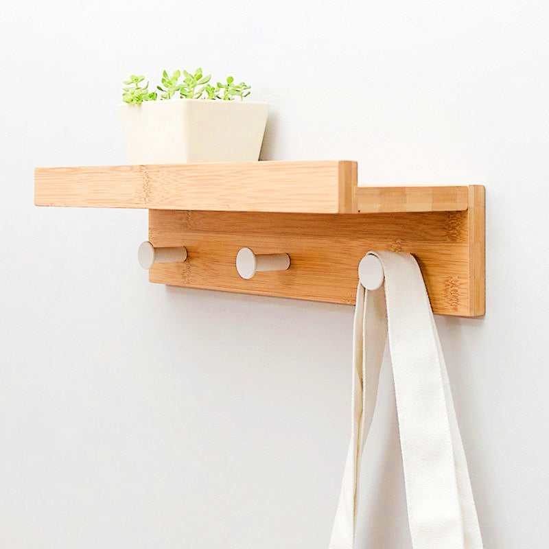 Étagère Porte Clair Manteau Bois