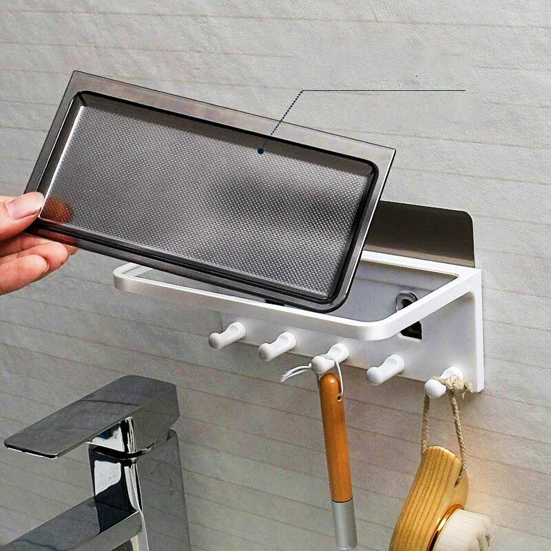 Étagère porte manteau avec noir support