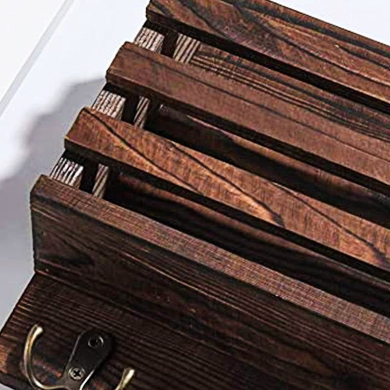 Étagère Porte Manteau Porte Sombre Courrier Bois