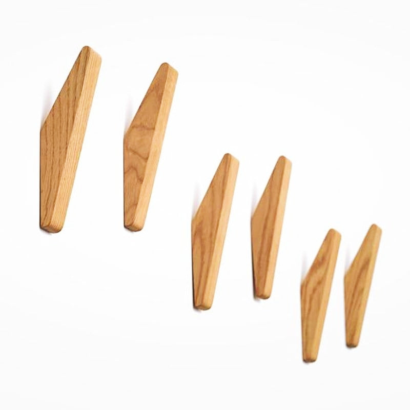 Patère Bois Naturel par (Lot de 3)