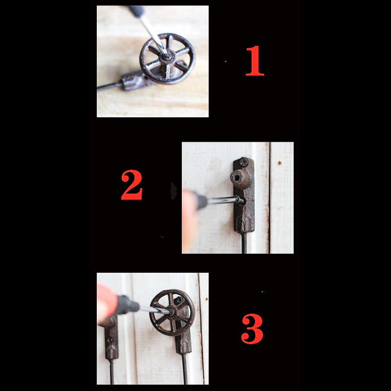Patère Industrielle Noire Crochet Valve et