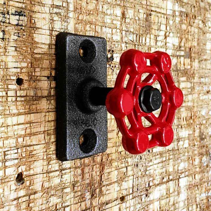Patère industrielle rouge Robinet