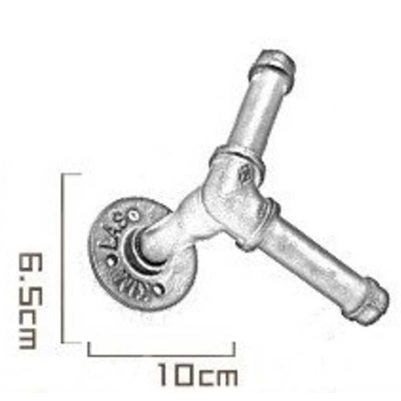 Patère Industrielle Tuyau Coudé Double
