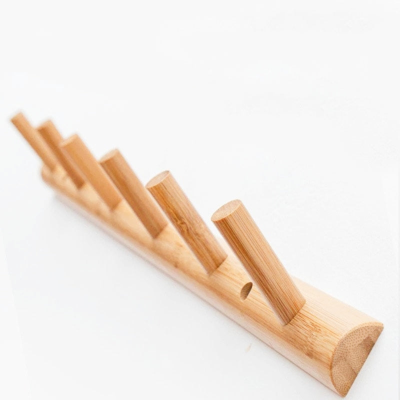 Porte Bois Manteau Mural Bambou
