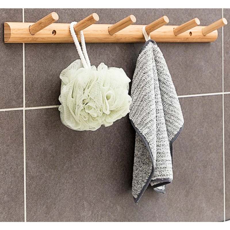 Porte Manteau Bambou Mural Bois