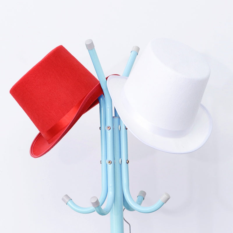 Porte manteau bleu perroquet tube métal