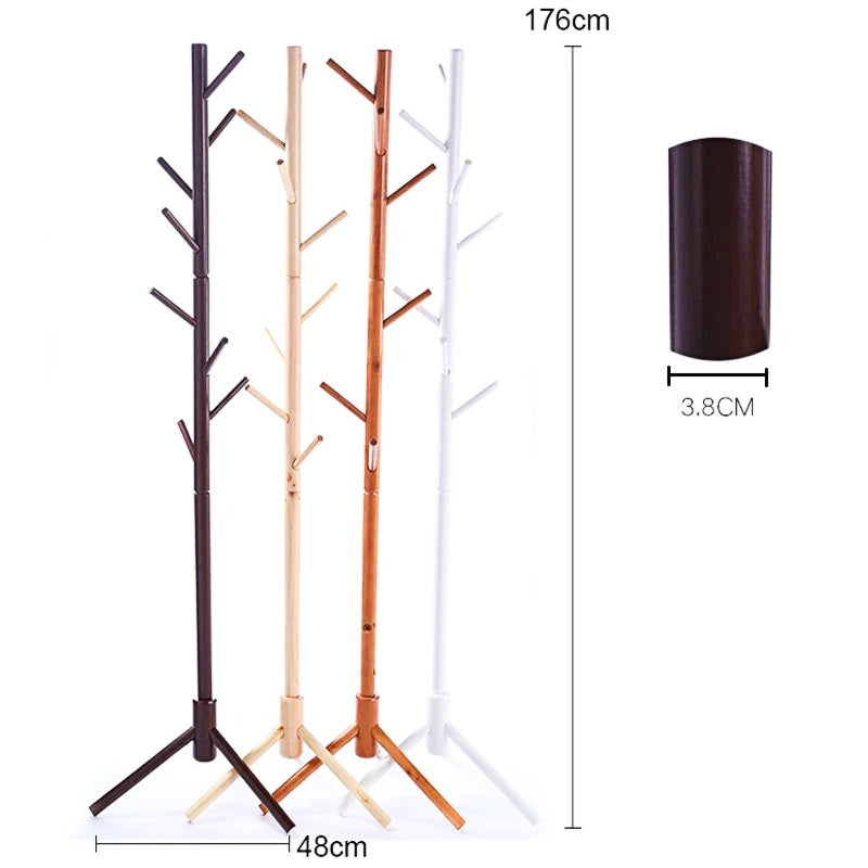 Porte-Manteau Bouleau Arbre sur Pied en Bois de