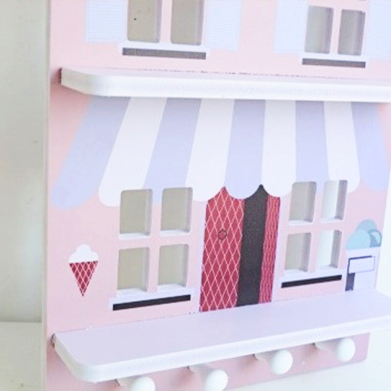 Porte Manteau Enfant Mural Maison de Poupée