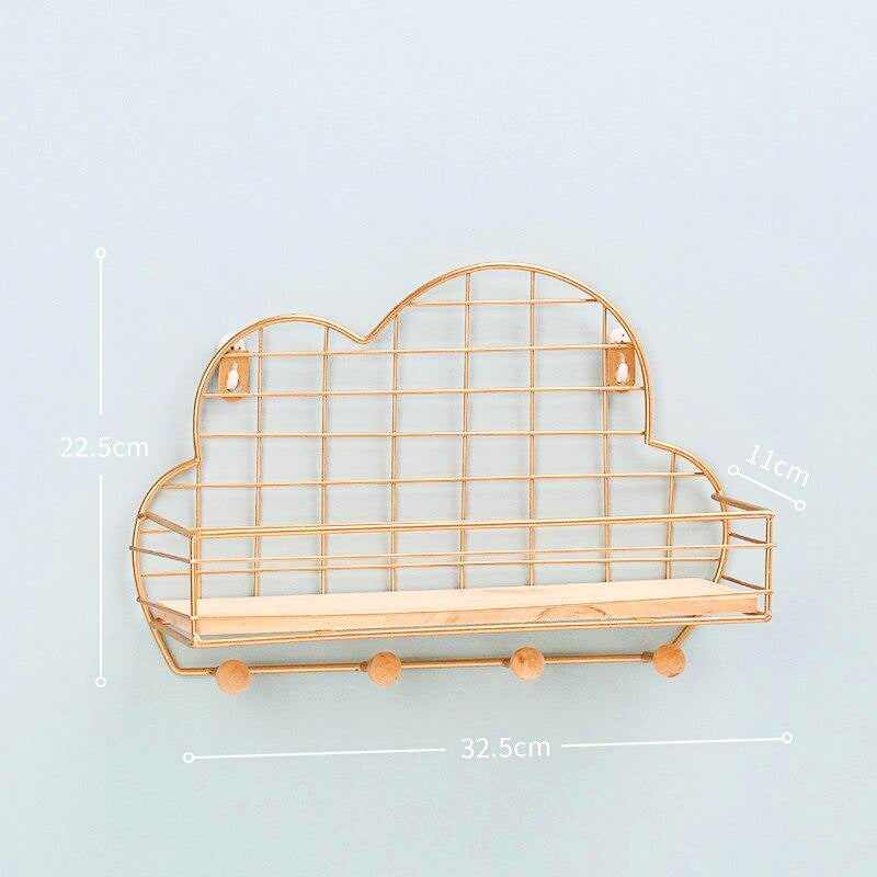 Porte manteau fille Rangement doré