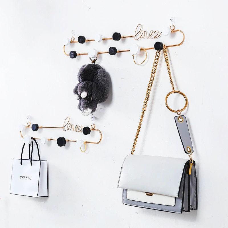 Porte Manteau gold Mural Design « Love »