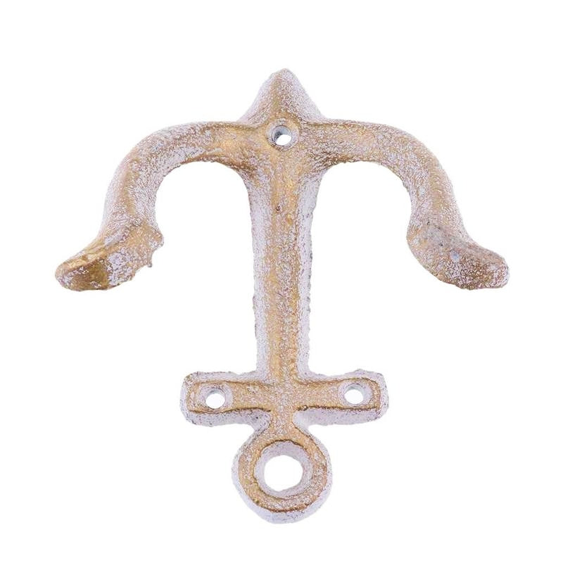 Porte manteau industriel Ancre en métal blanc