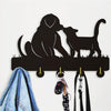 Porte manteau mural design « Comme chiens et chats »