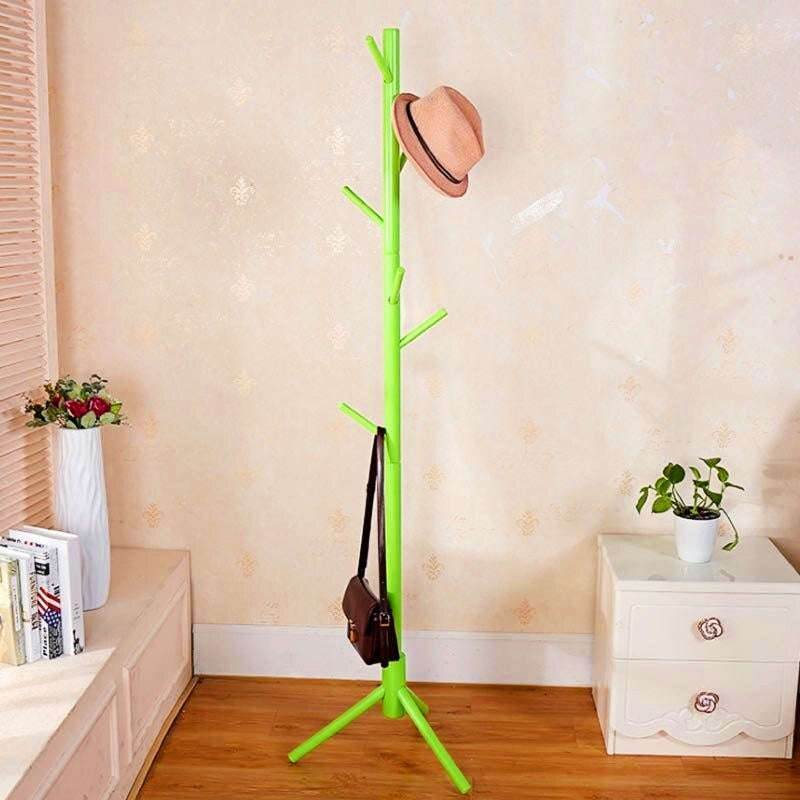 Porte manteau perroquet bois vert flashy