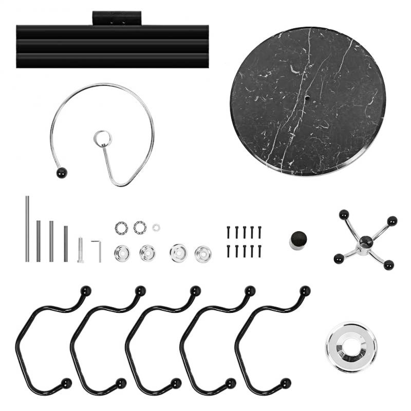 Porte manteau perroquet noir parapluie avec porte