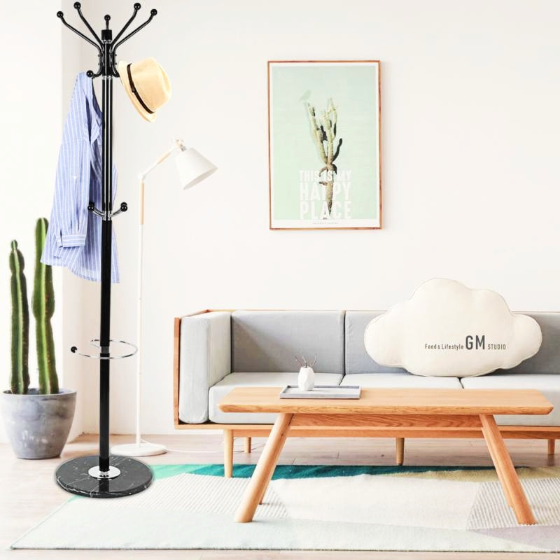 Porte manteau perroquet parapluie noir avec porte