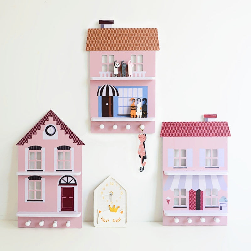Porte Manteau Poupée Enfant Mural Maison de