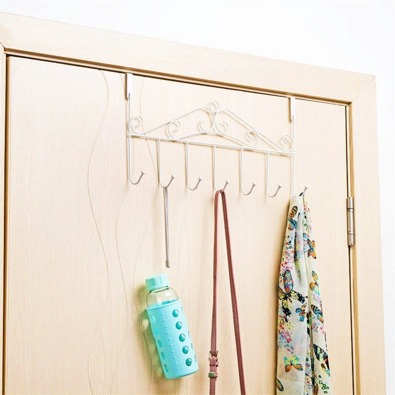 Porte Manteau pour Porte Blanc Fer Forgé