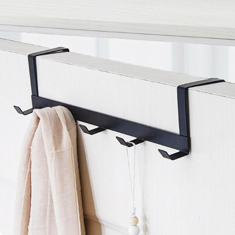 Porte Manteau pour Porte fer forgé Noir