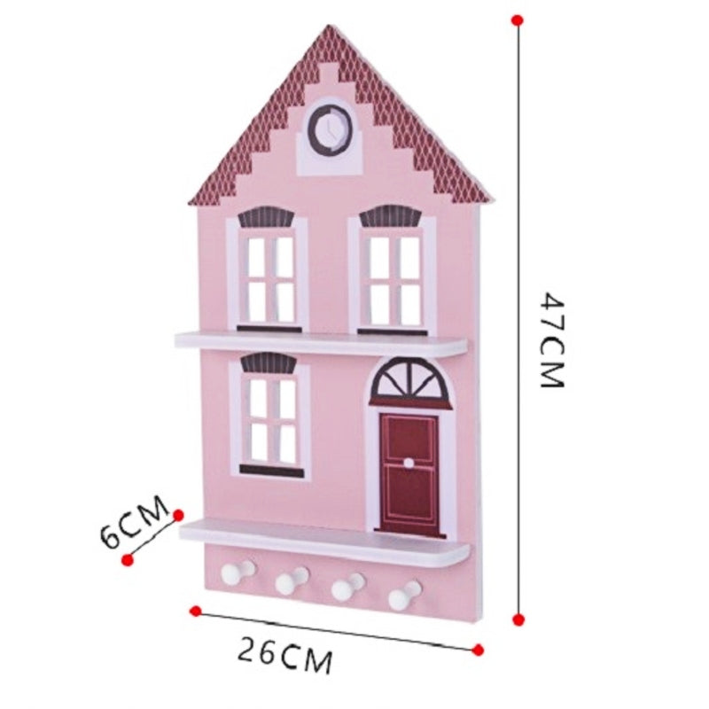 Poupée Porte Manteau Enfant Mural Maison de