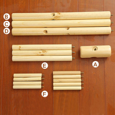 Porte manteau perroquet scandinave bois foncé