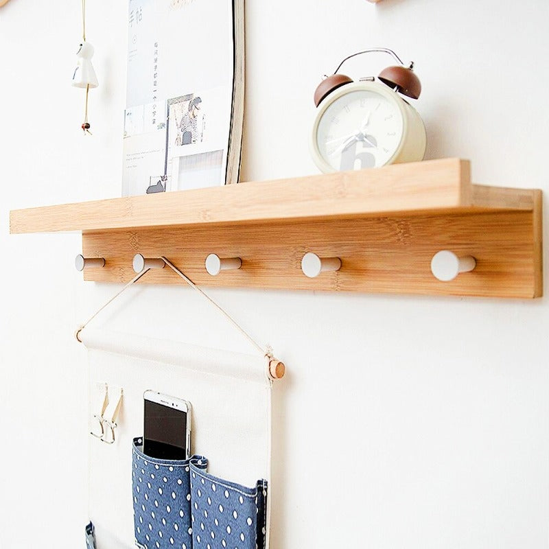 Clair Étagère Porte Manteau Bois 