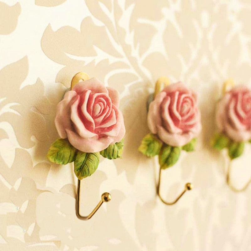 Crochet Mural Fleur Rose