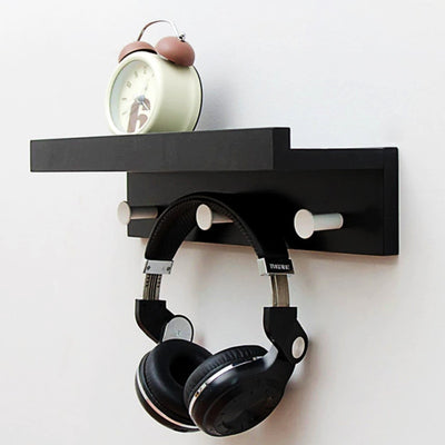 Étagère Noir Porte Manteau Bois