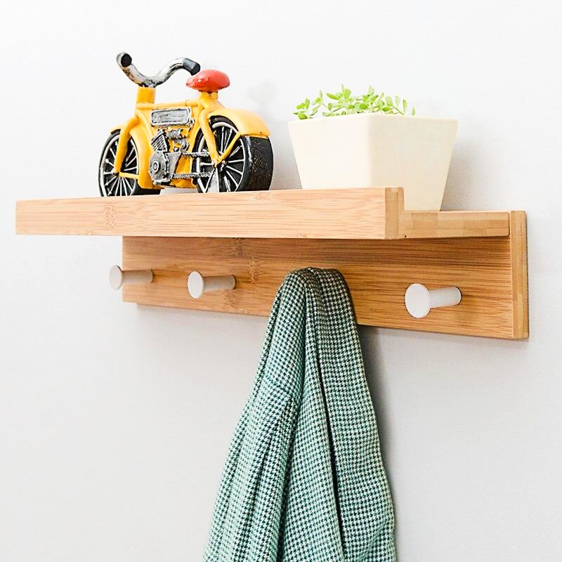 Étagère Porte Manteau Bois Clair