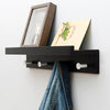 Étagère Porte Noir Manteau Bois