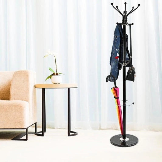 Parapluie Porte manteau perroquet noir avec porte 