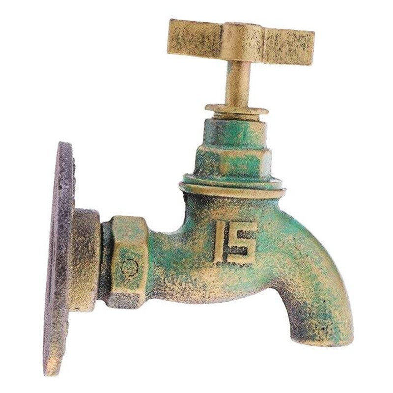 Patère industrielle en forme de robinet multicolore vert