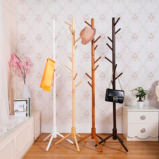 Porte-Manteau Arbre Bouleau sur Pied en Bois de 