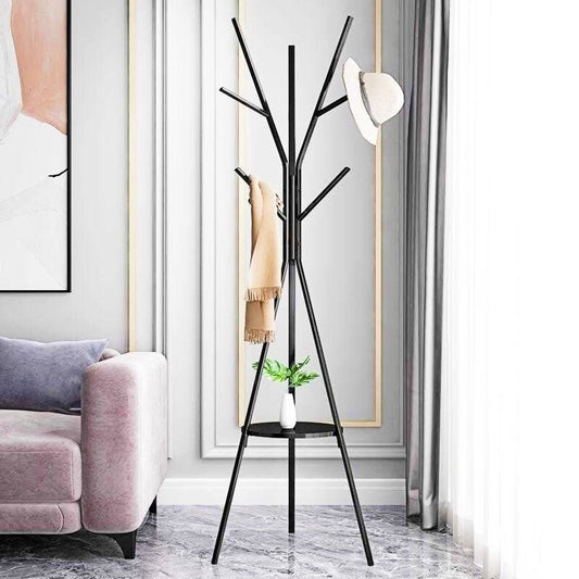 Porte-Manteau Arbre noir sur Métal Pied en 