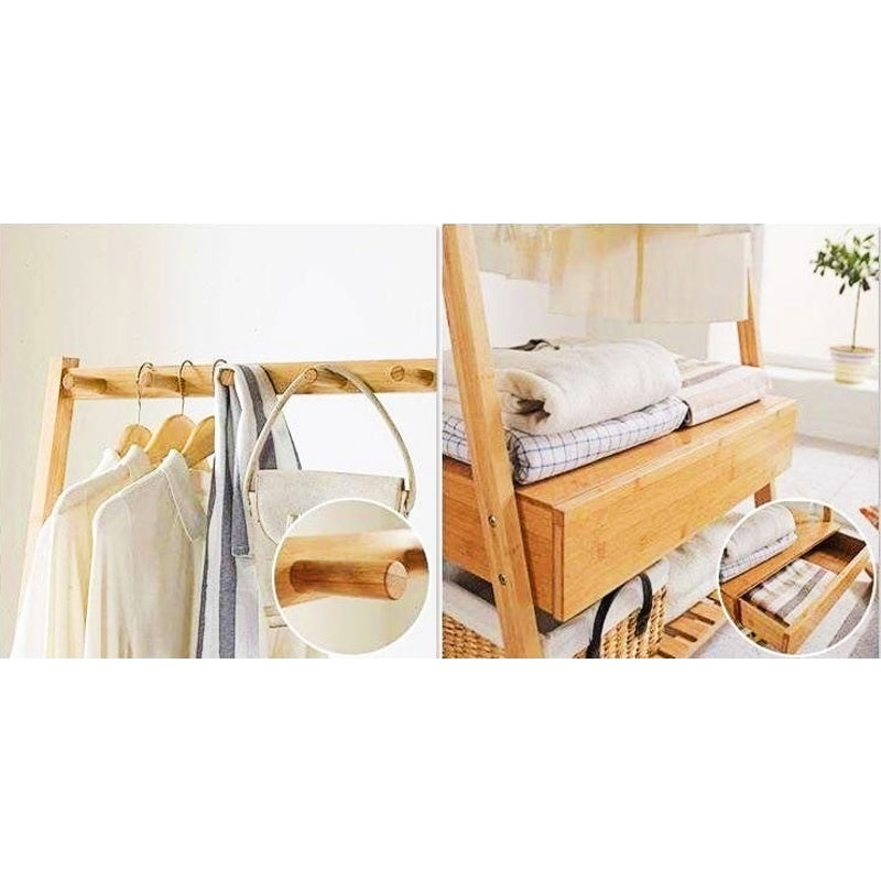 Porte Manteau Clair Vestiaire en Bois 