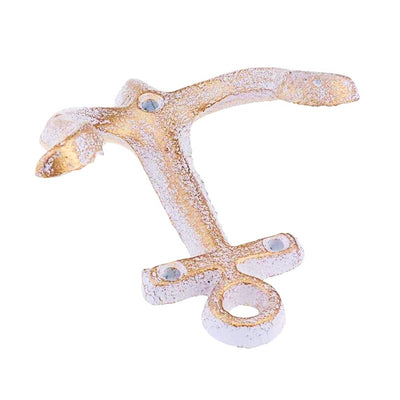 Porte manteau industriel Ancre en blanc métal