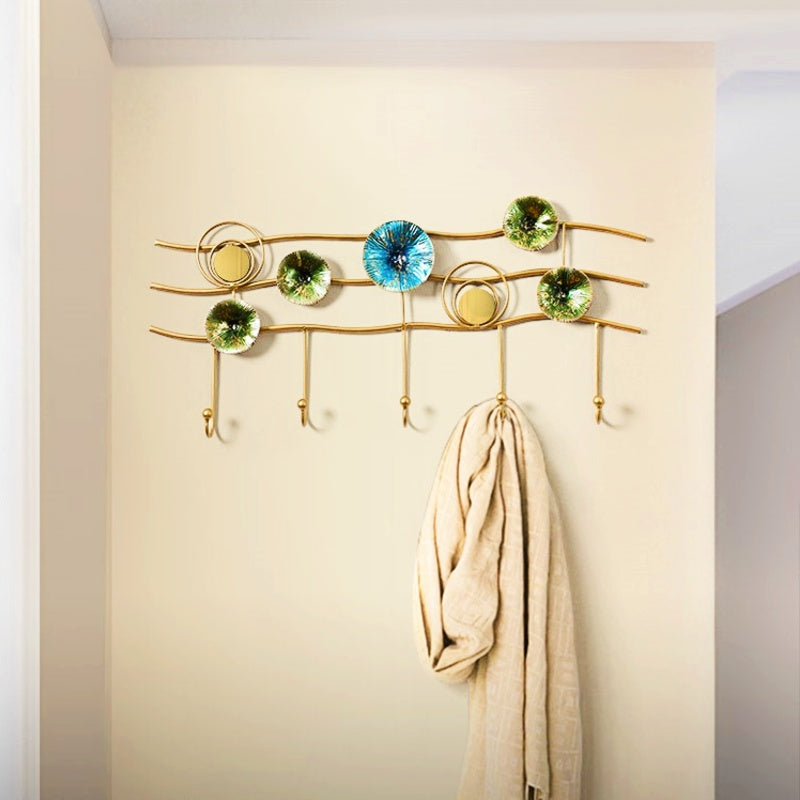 Porte Manteau Mural avec Design Moderne Fleurs