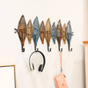 Porte Manteau Mural Design forgé Moderne Feuilles en fer