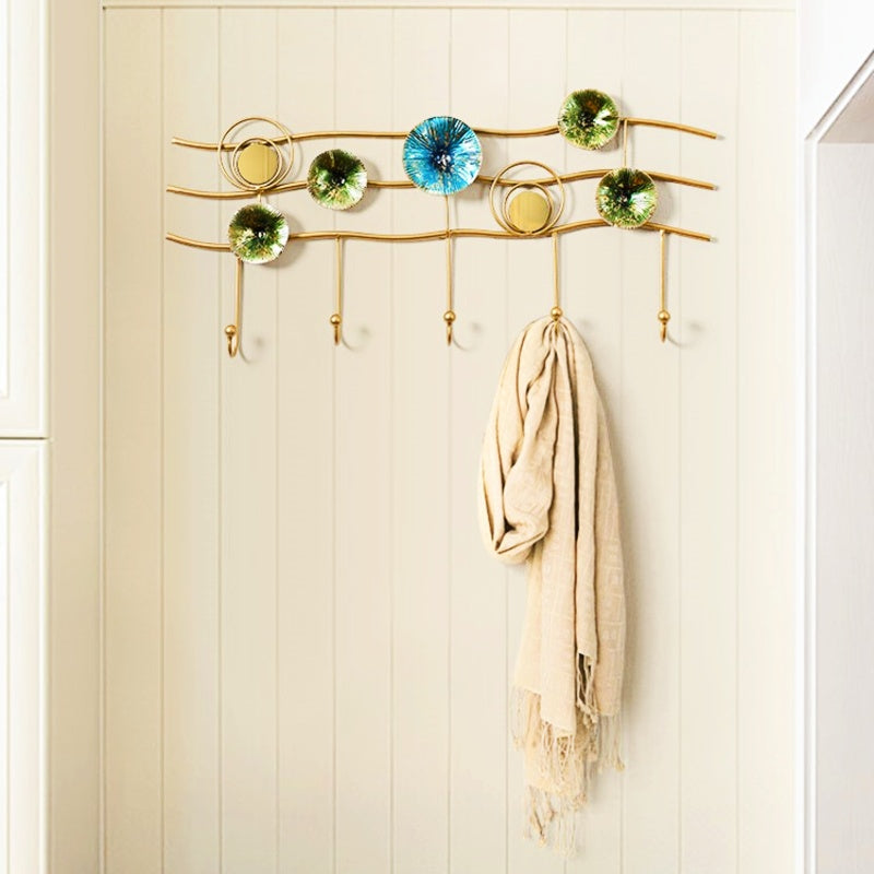 Porte Manteau Mural Design Moderne avec Fleurs