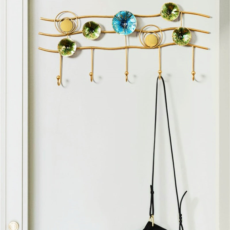 Porte Manteau Mural Design Moderne Fleurs avec