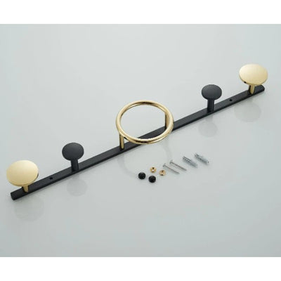 Porte Manteau Or Design Noir et