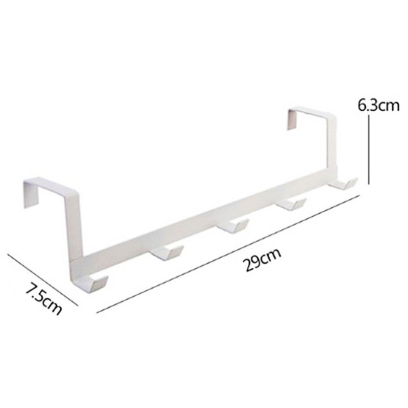 Porte Manteau pour Porte Blanc Métal 