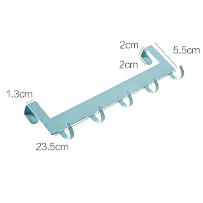 Porte Manteau pour Porte Métal Pastel Bleu 