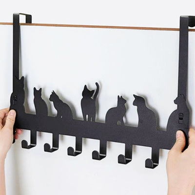 Porte Manteau pour Porte Noirs Petits Chats