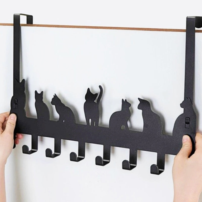 Porte Manteau pour Porte Petits Chats Noirs
