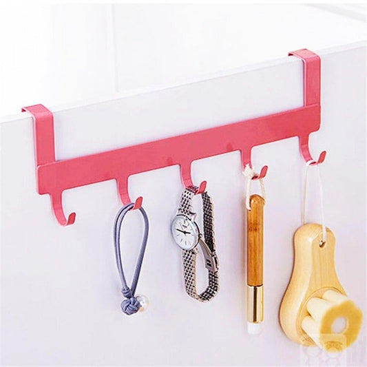 Porte Manteau pour Porte Pastel Métal Rose 