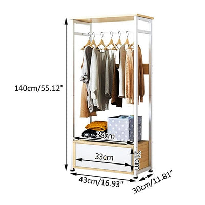 Porte manteau vestiaire Meuble blanc deux en un