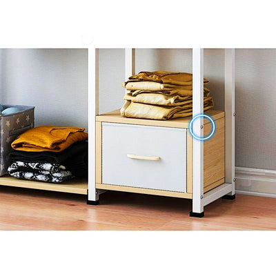 Porte manteau vestiaire Meuble deux en un blanc
